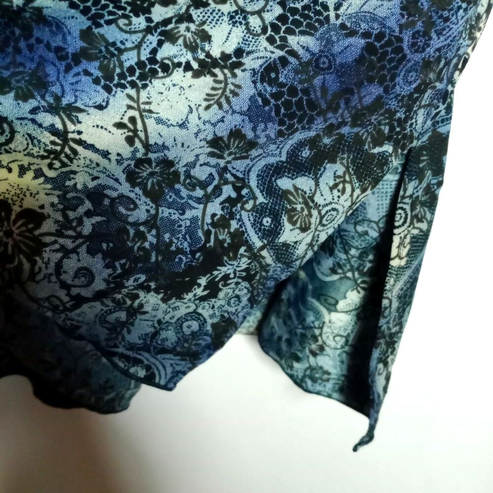 Motherhood Maternity Women's V neck Faux Wrap Floral Blouse Shirt Top 1X - Picture 5 of 8